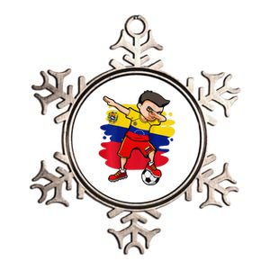 Dabbing Soccer Boy Venezuela Jersey Venezuelan Football Fans Metallic Star Ornament