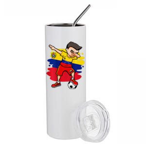 Dabbing Soccer Boy Venezuela Jersey Venezuelan Football Fans Stainless Steel Tumbler