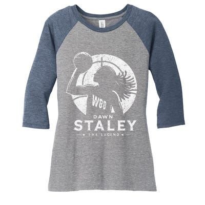 Dawn Staley Basketball Legend Vintage Retro Women's Tri-Blend 3/4-Sleeve Raglan Shirt