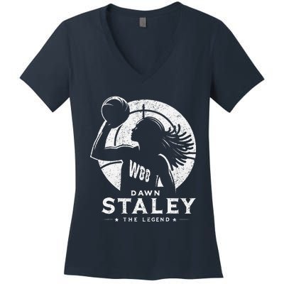 Dawn Staley Basketball Legend Vintage Retro Women's V-Neck T-Shirt