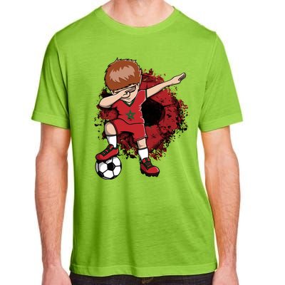 Dabbing Soccer Boy Gift Morocco Jersey Moroccan Football Fans Cool Gift Adult ChromaSoft Performance T-Shirt