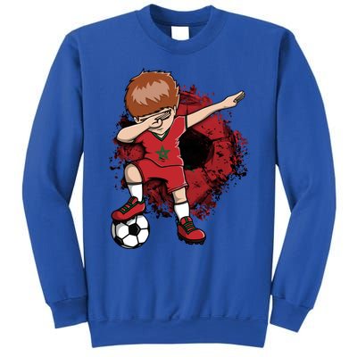 Dabbing Soccer Boy Gift Morocco Jersey Moroccan Football Fans Cool Gift Sweatshirt