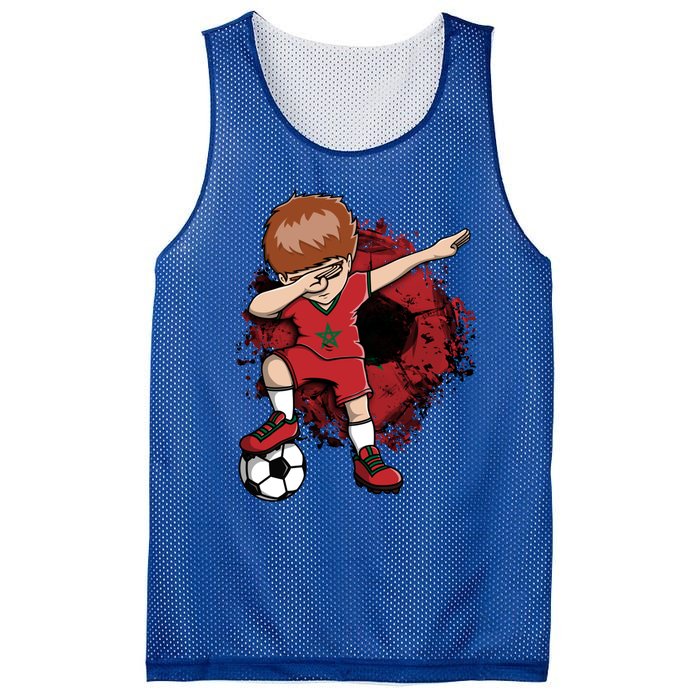 Dabbing Soccer Boy Gift Morocco Jersey Moroccan Football Fans Cool Gift Mesh Reversible Basketball Jersey Tank