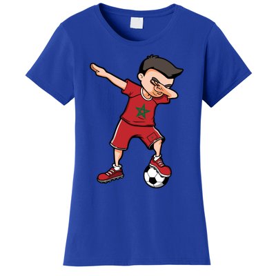 Dabbing Soccer Boy Meaningful Gift Morocco Jersey Moroccan Football Fans Gift Women's T-Shirt