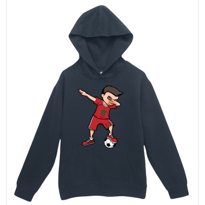 Dabbing Soccer Boy Meaningful Gift Morocco Jersey Moroccan Football Fans Gift Urban Pullover Hoodie