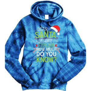 Dear Santa Before I Explain How Much Do You Know Xmas Tie Dye Hoodie