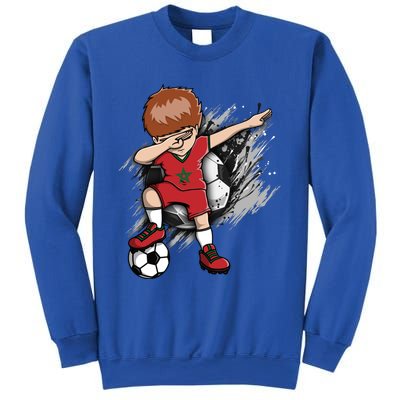 Dabbing Soccer Boy Great Gift Morocco Jersey Moroccan Football Fans Great Gift Sweatshirt