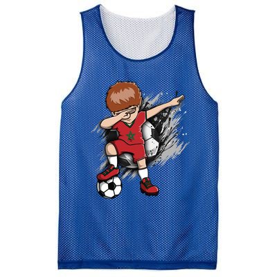 Dabbing Soccer Boy Great Gift Morocco Jersey Moroccan Football Fans Great Gift Mesh Reversible Basketball Jersey Tank