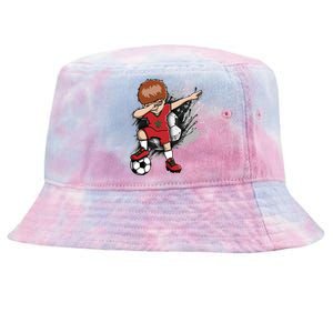 Dabbing Soccer Boy Great Gift Morocco Jersey Moroccan Football Fans Great Gift Tie-Dyed Bucket Hat