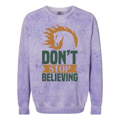 Don't Stop Believing Colorblast Crewneck Sweatshirt