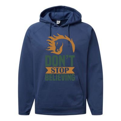 Don't Stop Believing Performance Fleece Hoodie