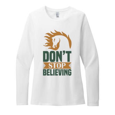 Don't Stop Believing Womens CVC Long Sleeve Shirt