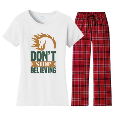 Don't Stop Believing Women's Flannel Pajama Set