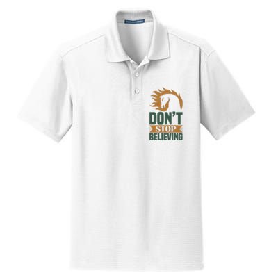 Don't Stop Believing Dry Zone Grid Polo