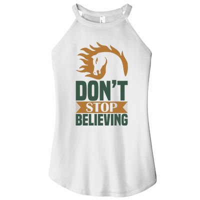 Don't Stop Believing Women’s Perfect Tri Rocker Tank