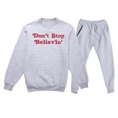 Don’T Stop Believin’ Det Premium Crewneck Sweatsuit Set