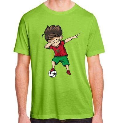 Dabbing Soccer Boy Morocco Cool Gift Moroccan Football Soccer Gift Adult ChromaSoft Performance T-Shirt