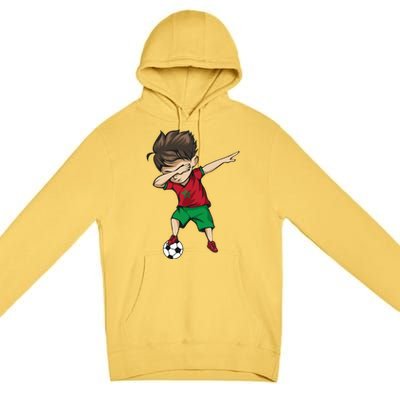 Dabbing Soccer Boy Morocco Cool Gift Moroccan Football Soccer Gift Premium Pullover Hoodie