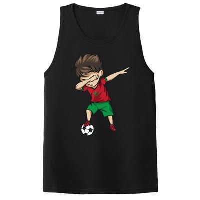 Dabbing Soccer Boy Morocco Cool Gift Moroccan Football Soccer Gift PosiCharge Competitor Tank