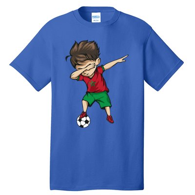 Dabbing Soccer Boy Morocco Cool Gift Moroccan Football Soccer Gift Tall T-Shirt