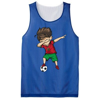 Dabbing Soccer Boy Morocco Cool Gift Moroccan Football Soccer Gift Mesh Reversible Basketball Jersey Tank