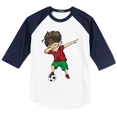 Dabbing Soccer Boy Morocco Cool Gift Moroccan Football Soccer Gift Baseball Sleeve Shirt