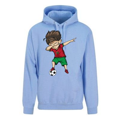 Dabbing Soccer Boy Morocco Cool Gift Moroccan Football Soccer Gift Unisex Surf Hoodie