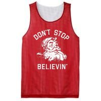 DonT Stop Believing Christmas Vintage Santa Winter Funny Mesh Reversible Basketball Jersey Tank