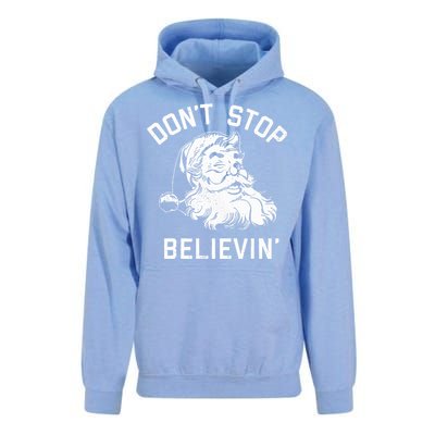 DonT Stop Believing Christmas Vintage Santa Winter Funny Unisex Surf Hoodie