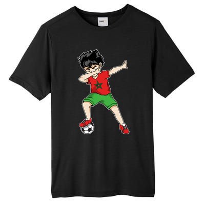 Dabbing Soccer Boy Morocco Football Cool Gift Moroccan Gift Funny Gift Tall Fusion ChromaSoft Performance T-Shirt