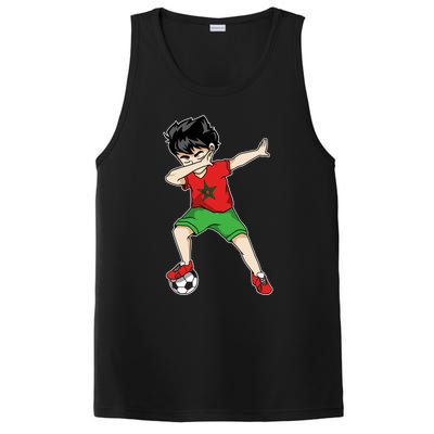 Dabbing Soccer Boy Morocco Football Cool Gift Moroccan Gift Funny Gift PosiCharge Competitor Tank