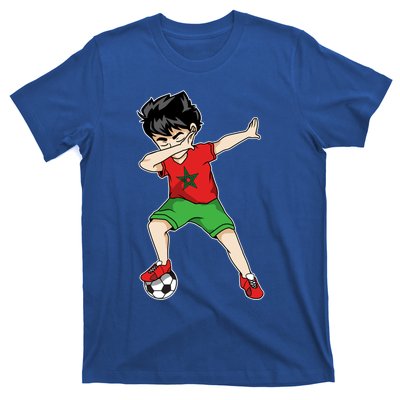 Dabbing Soccer Boy Morocco Football Cool Gift Moroccan Gift Funny Gift T-Shirt