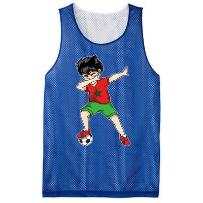 Dabbing Soccer Boy Morocco Football Cool Gift Moroccan Gift Funny Gift Mesh Reversible Basketball Jersey Tank