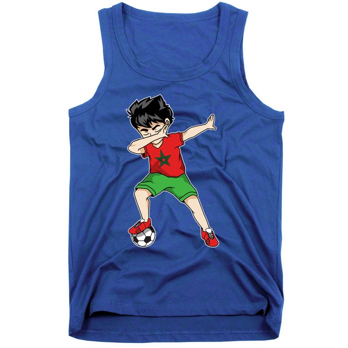 Dabbing Soccer Boy Morocco Football Cool Gift Moroccan Gift Funny Gift Tank Top