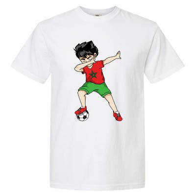 Dabbing Soccer Boy Morocco Football Cool Gift Moroccan Gift Funny Gift Garment-Dyed Heavyweight T-Shirt