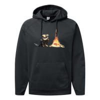 Dark Souls Bonfire TShirt Performance Fleece Hoodie