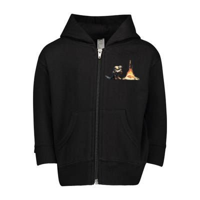 Dark Souls Bonfire TShirt Toddler Zip Fleece Hoodie