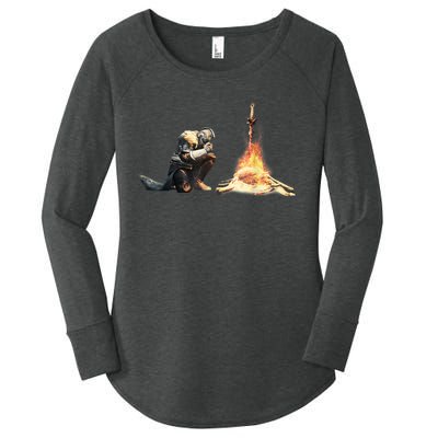 Dark Souls Bonfire TShirt Women's Perfect Tri Tunic Long Sleeve Shirt