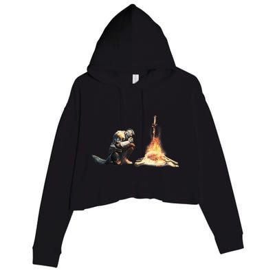 Dark Souls Bonfire TShirt Crop Fleece Hoodie