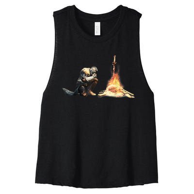 Dark Souls Bonfire TShirt Women's Racerback Cropped Tank