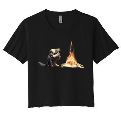 Dark Souls Bonfire TShirt Women's Crop Top Tee