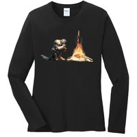 Dark Souls Bonfire TShirt Ladies Long Sleeve Shirt