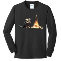 Dark Souls Bonfire TShirt Kids Long Sleeve Shirt