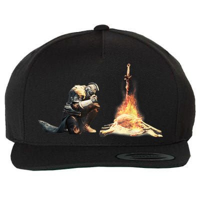 Dark Souls Bonfire TShirt Wool Snapback Cap