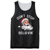 DonT Stop Believing Christmas Vintage Santa Funny Xmas Mesh Reversible Basketball Jersey Tank