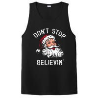 DonT Stop Believing Christmas Vintage Santa Funny Xmas PosiCharge Competitor Tank