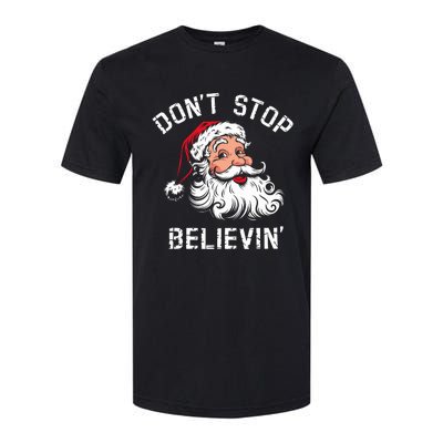 DonT Stop Believing Christmas Vintage Santa Funny Xmas Softstyle CVC T-Shirt