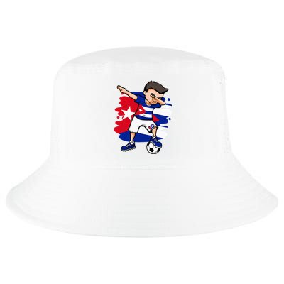 Dabbing Soccer Boy Cuba Jersey Cuban Football Fans Sport Cool Comfort Performance Bucket Hat