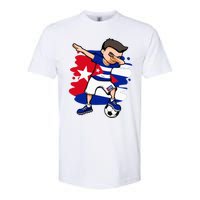 Dabbing Soccer Boy Cuba Jersey Cuban Football Fans Sport Softstyle CVC T-Shirt