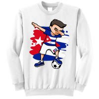 Dabbing Soccer Boy Cuba Jersey Cuban Football Fans Sport Sweatshirt